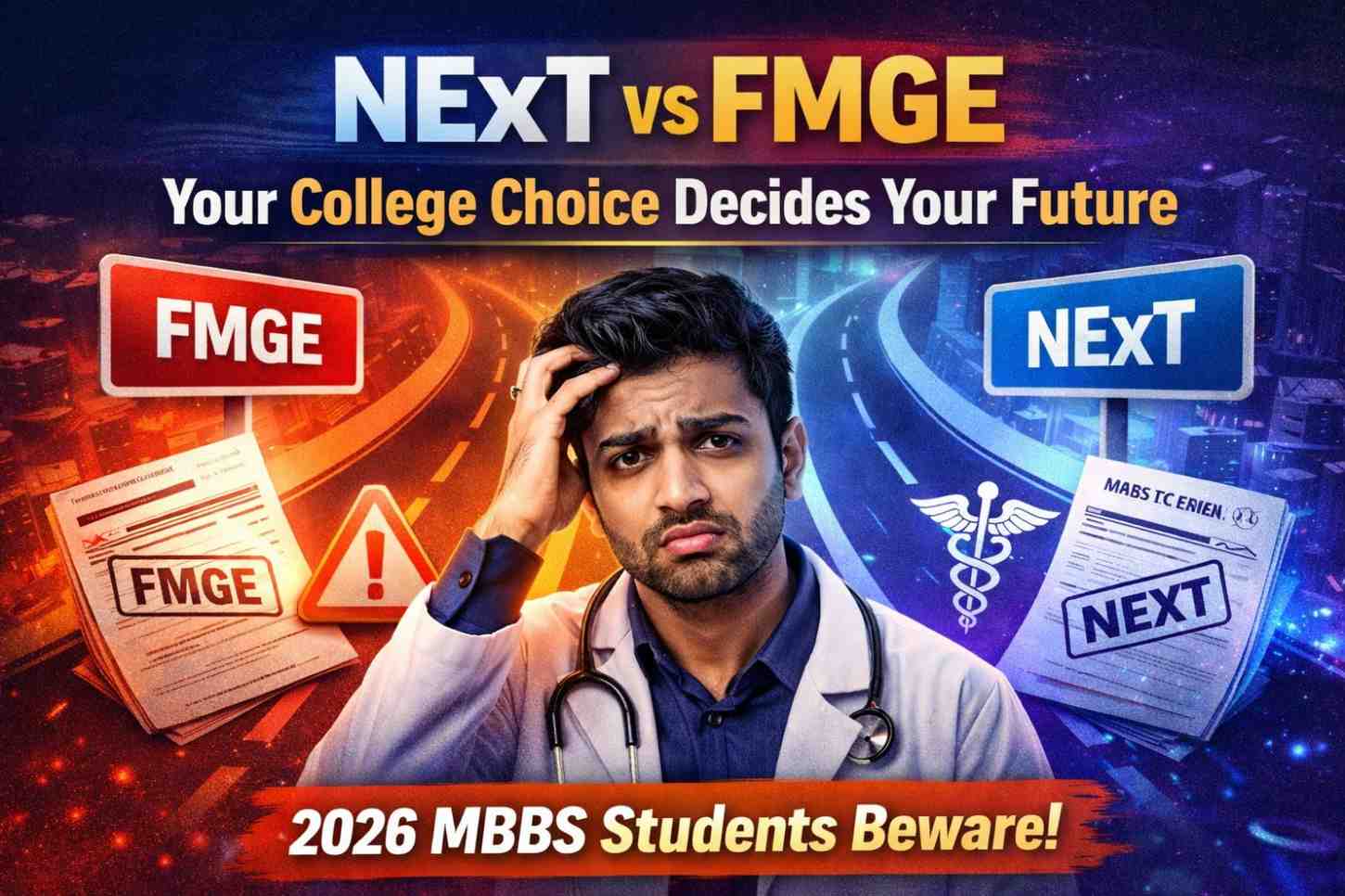NExT vs. FMGE: Why Your Choice of College in 2026 Determines Your Success in India’s New Licensing Exam